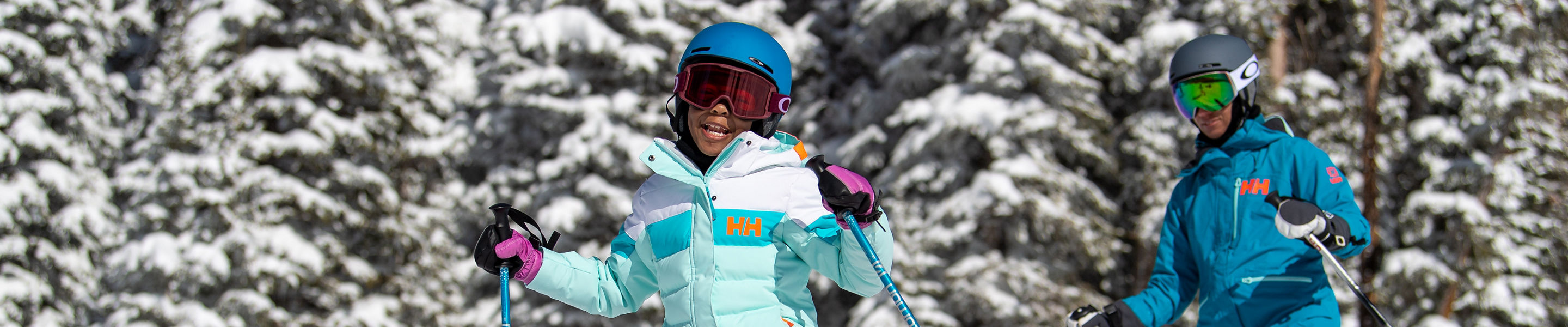 Family Skiing and Riding Together on Vail Mountain