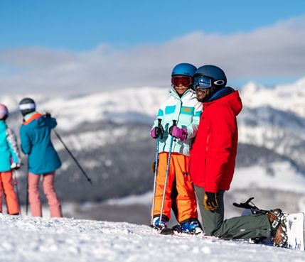 Family Taking in the Views on Vail Mountain 