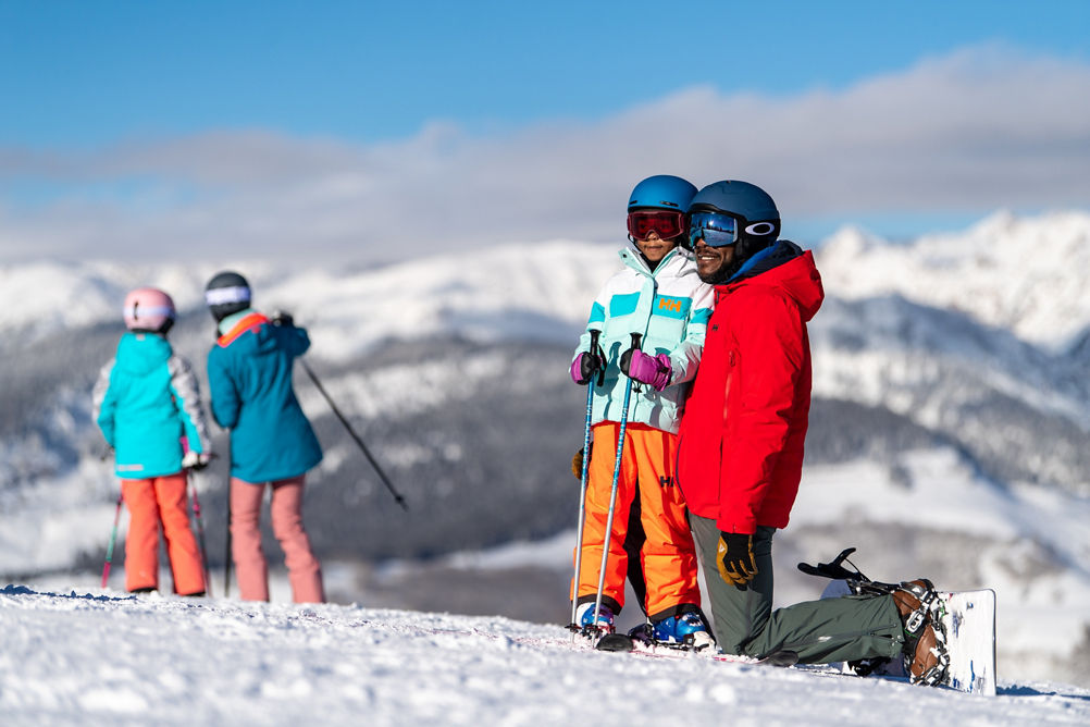 Family Taking in the Views on Vail Mountain 