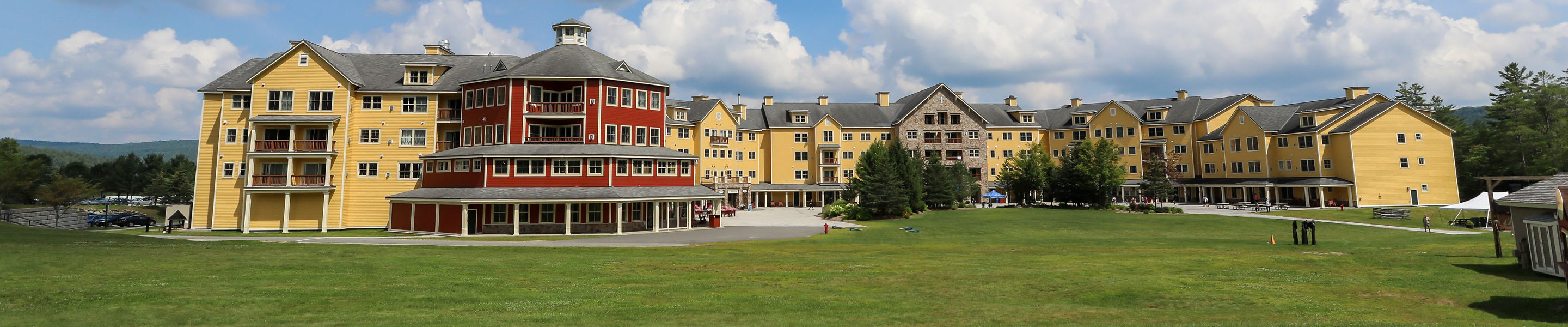 Exterior of Jackson Gore Condo Building at Okemo Mountain Resort