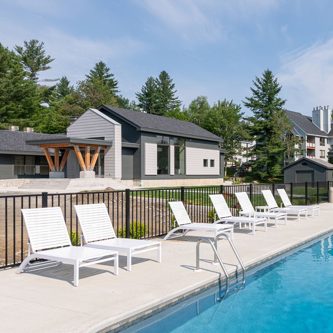 Outdoor Pool at the Seasons Condos at the Mount Snow Resort 