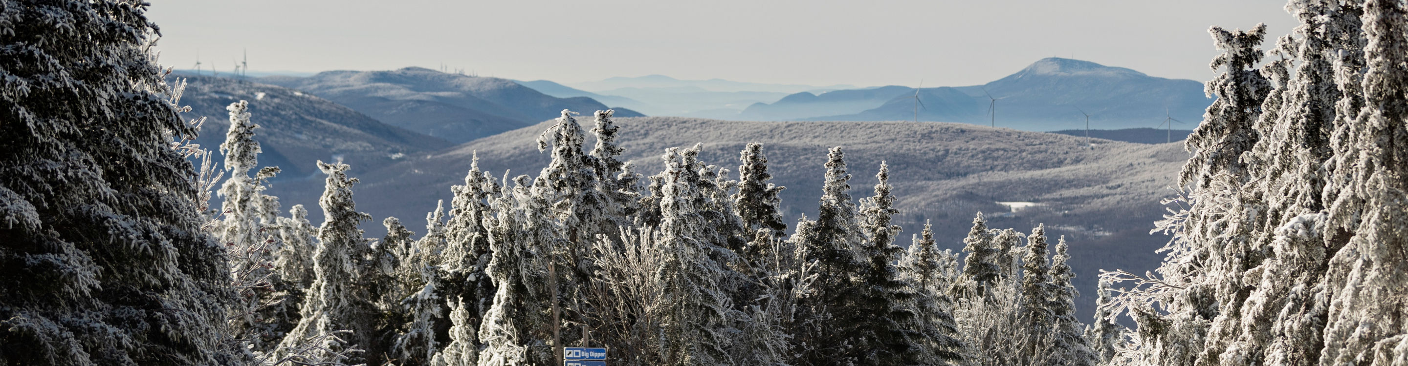 View From Ski Run of Valley at Mount Snow