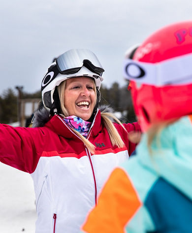 Kids Learning How to Ski on Mount Sunapee's South Peak