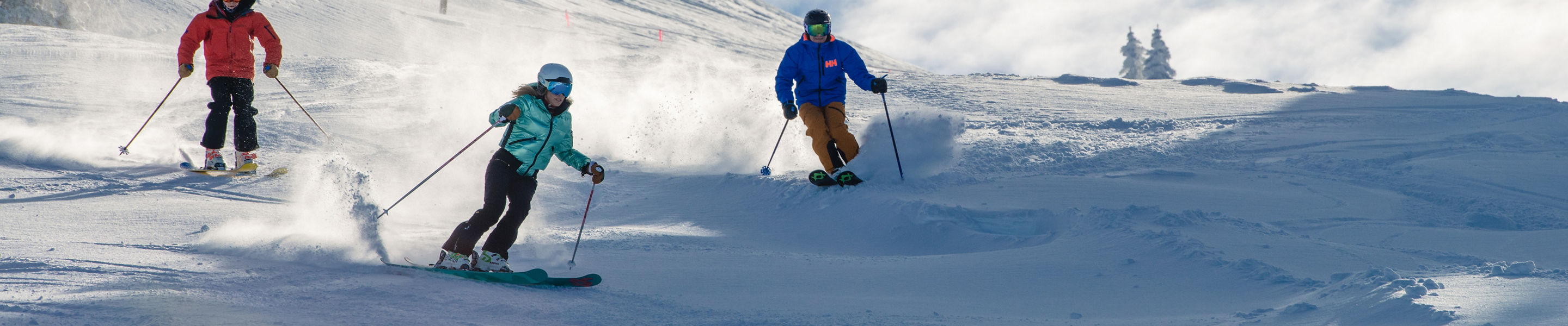 Friends Skiing a Powder Day at Vail, CO