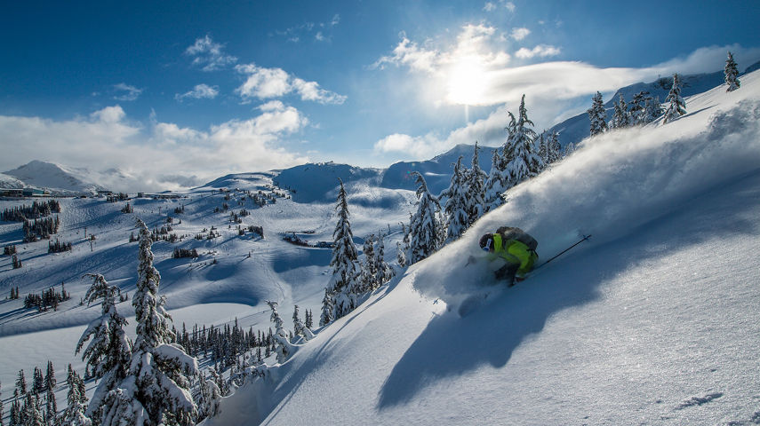 Skier on Whistler Mountain 