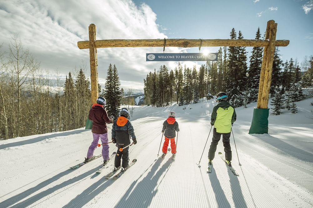 Family Exploring Together at Beaver Creek