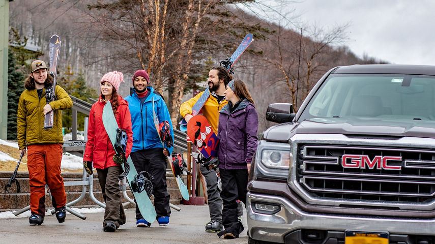 Group Walking to Hunter Mountain