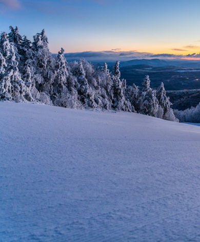 Upper Ridge at Sunrise at Mount Sunapee