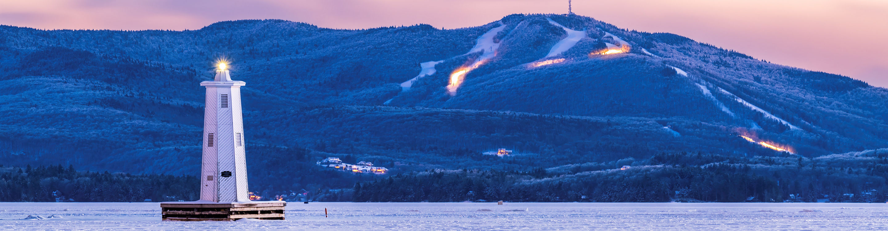 View of Mount Sunapee from Lake Sunapee Lighthouse 