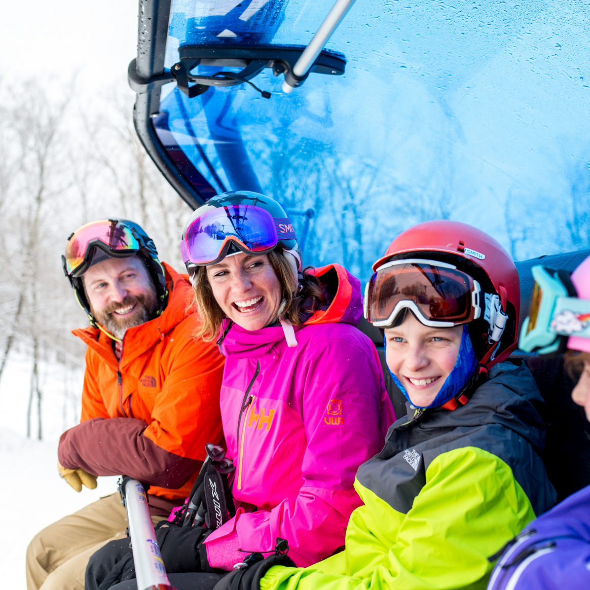Family Smiles on Bluebird Express
