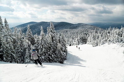 Snowy Morning on Ski Run at Mount Snow