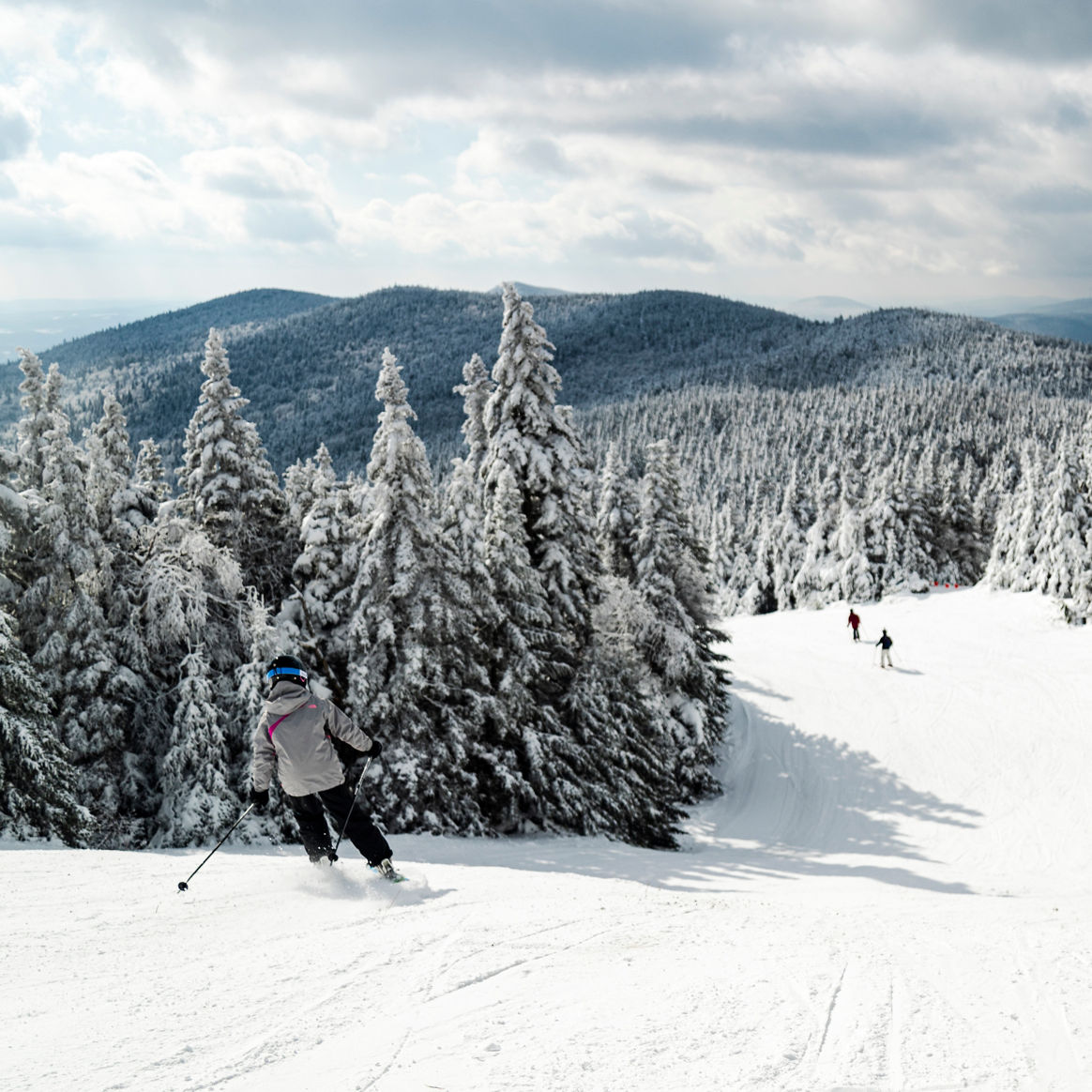Snowy Morning on Ski Run at Mount Snow