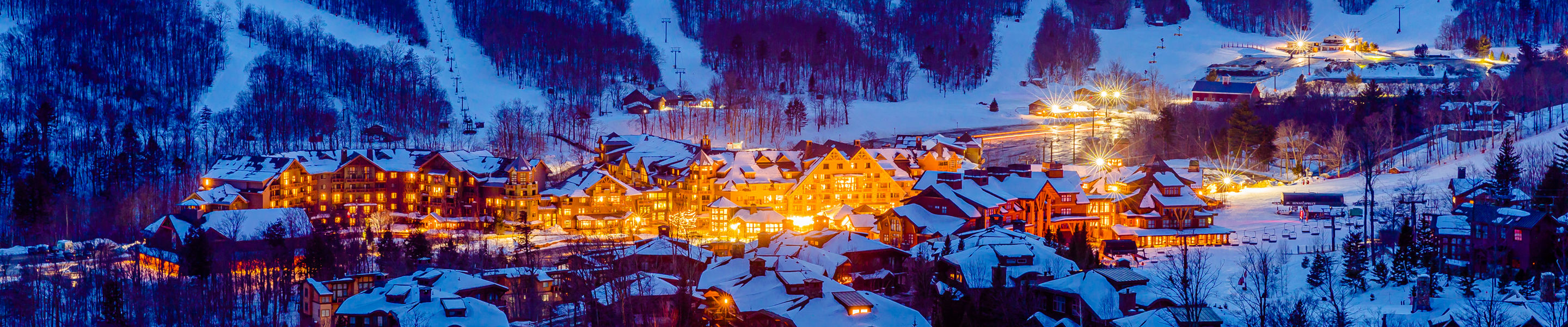 Winter Evening at Stowe Mountain Resort