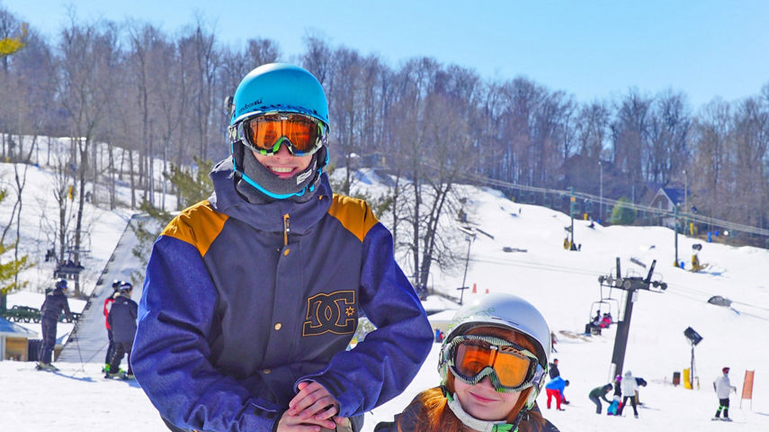 Two Rides Smile at the Base Area at Mad River Mountain