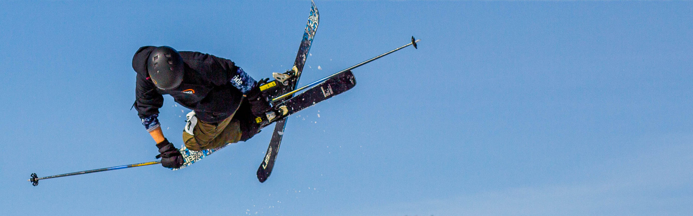 Skier Gets Air on Rail at Empire Parks at Hunter Mountain