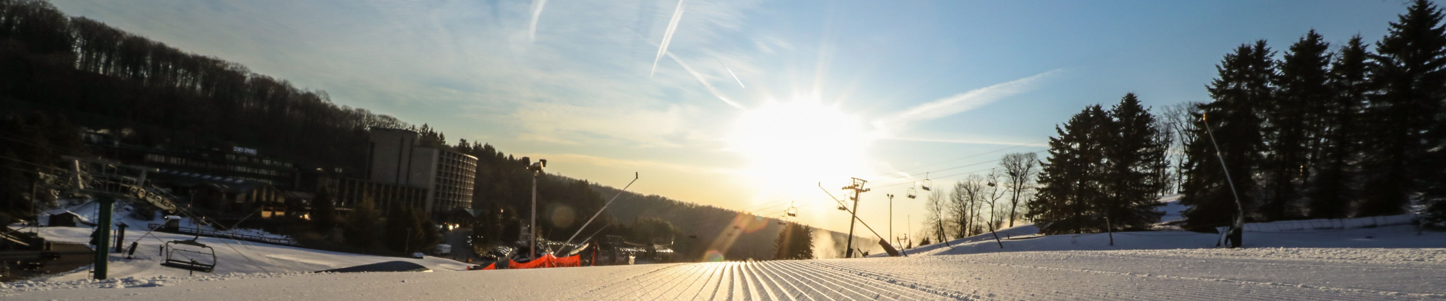 Freshly Groomed Snow at Seven Springs Resort