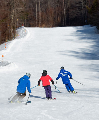 Adults Skiing with Instructor at Mount Sunapee