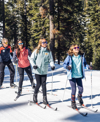 Family Enjoys the Cross-Country Trails at Northstar California