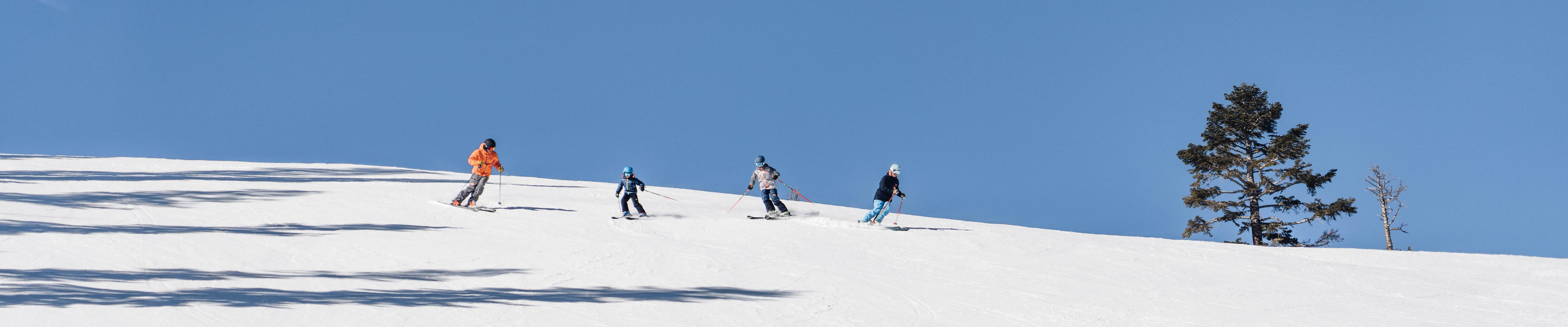 Family Skis Down Ax Handle at Northstar California