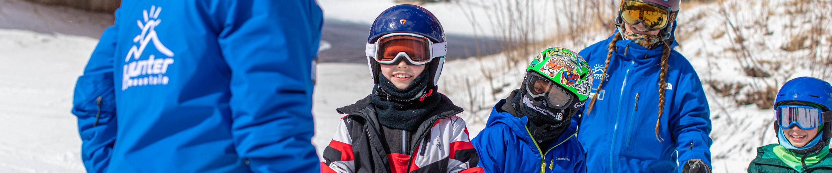 Ski Instructor Talks to Ski Lesson at Hunter Mountain