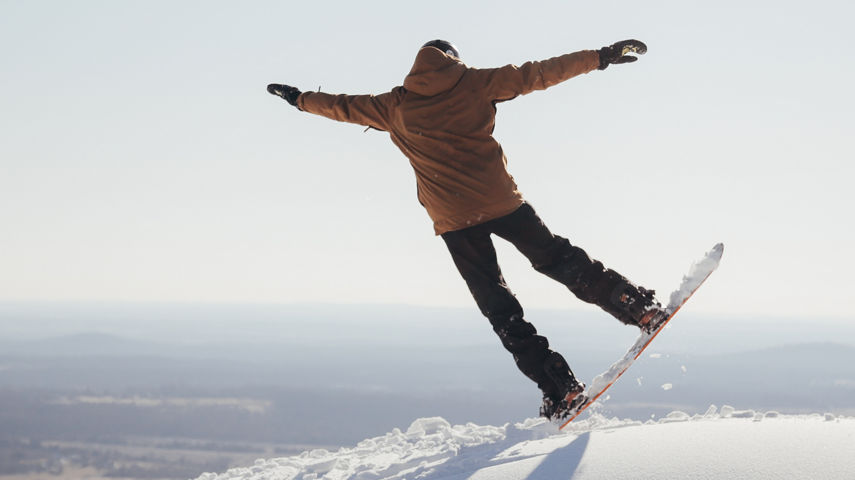 Snowboarder Gets Air at Liberty Mountain