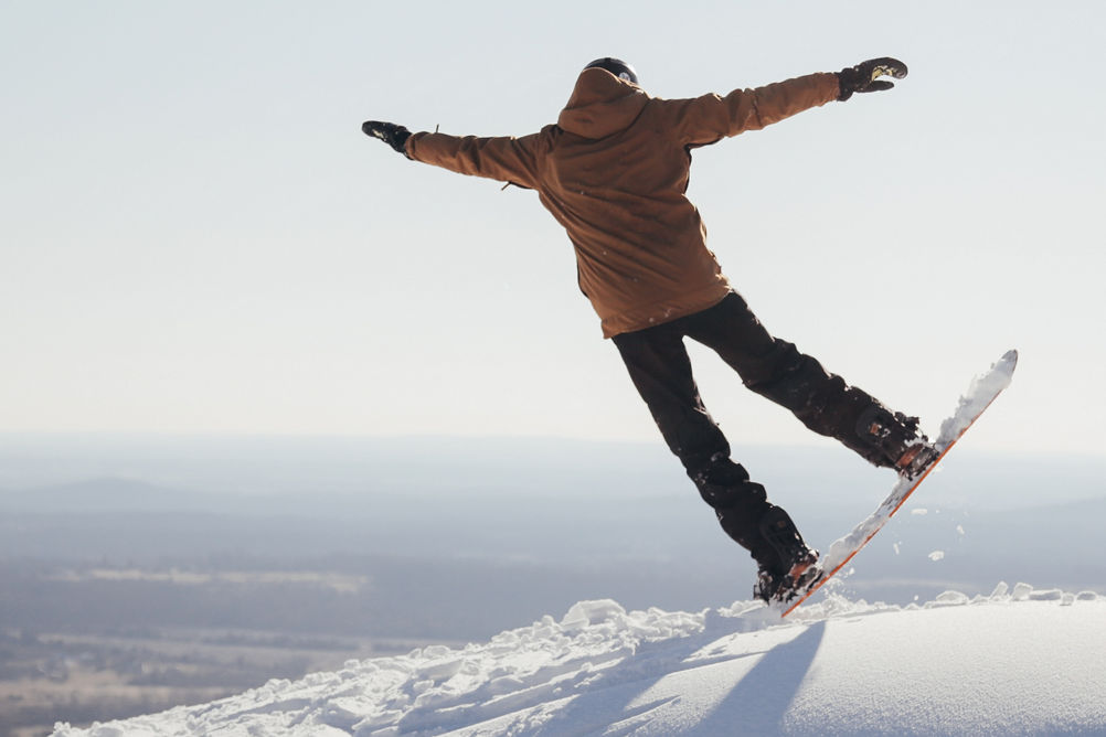 Snowboarder Gets Air at Liberty Mountain