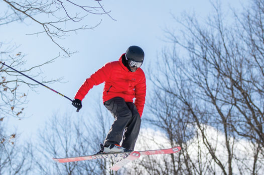 Man Gets Air on Skis at Jack Frost