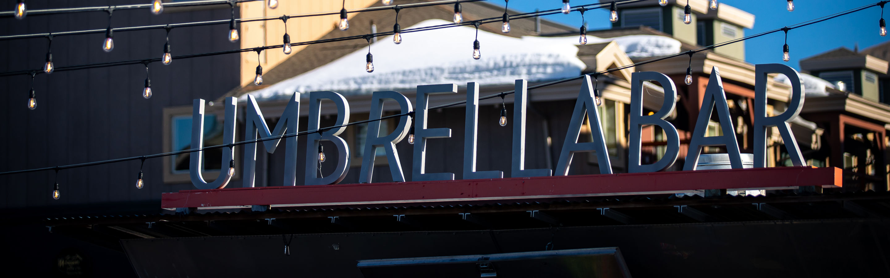 Blue skies at the Umbrella Bar At Park City