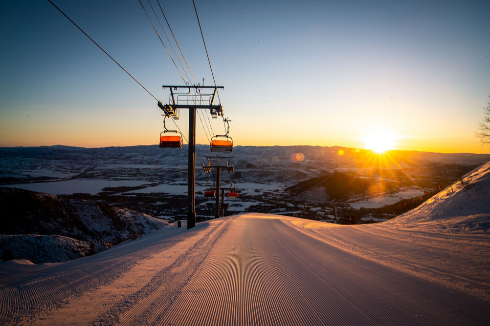 Sunrise with the orange bubble at Park City