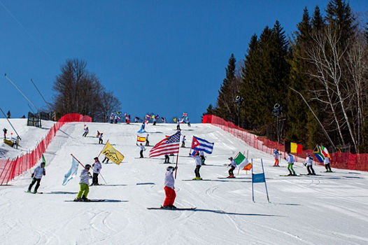 Chefs Skiing Downhill at Hunter Mountain