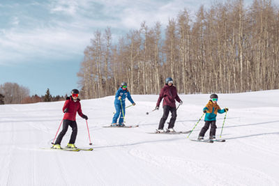 ski lesson in progress