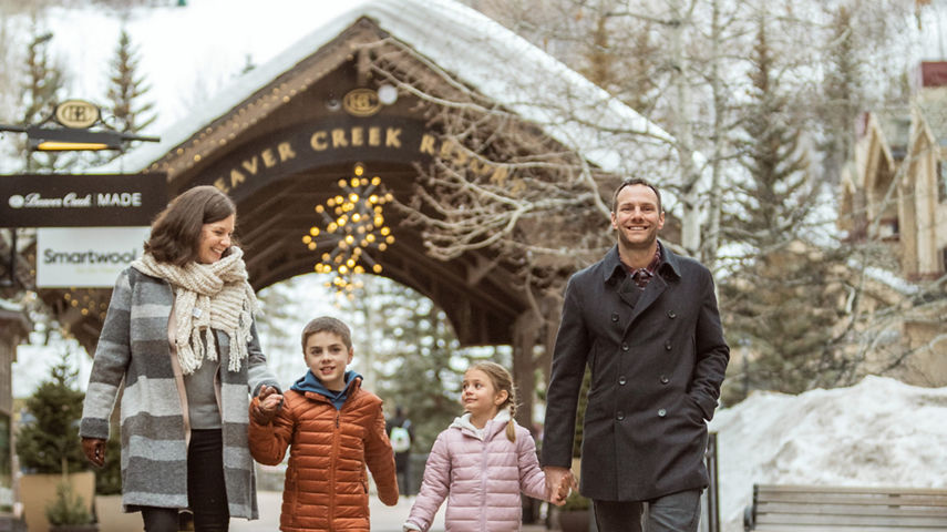 Family Strolls Beaver Creek Village in Beaver Creek, CO