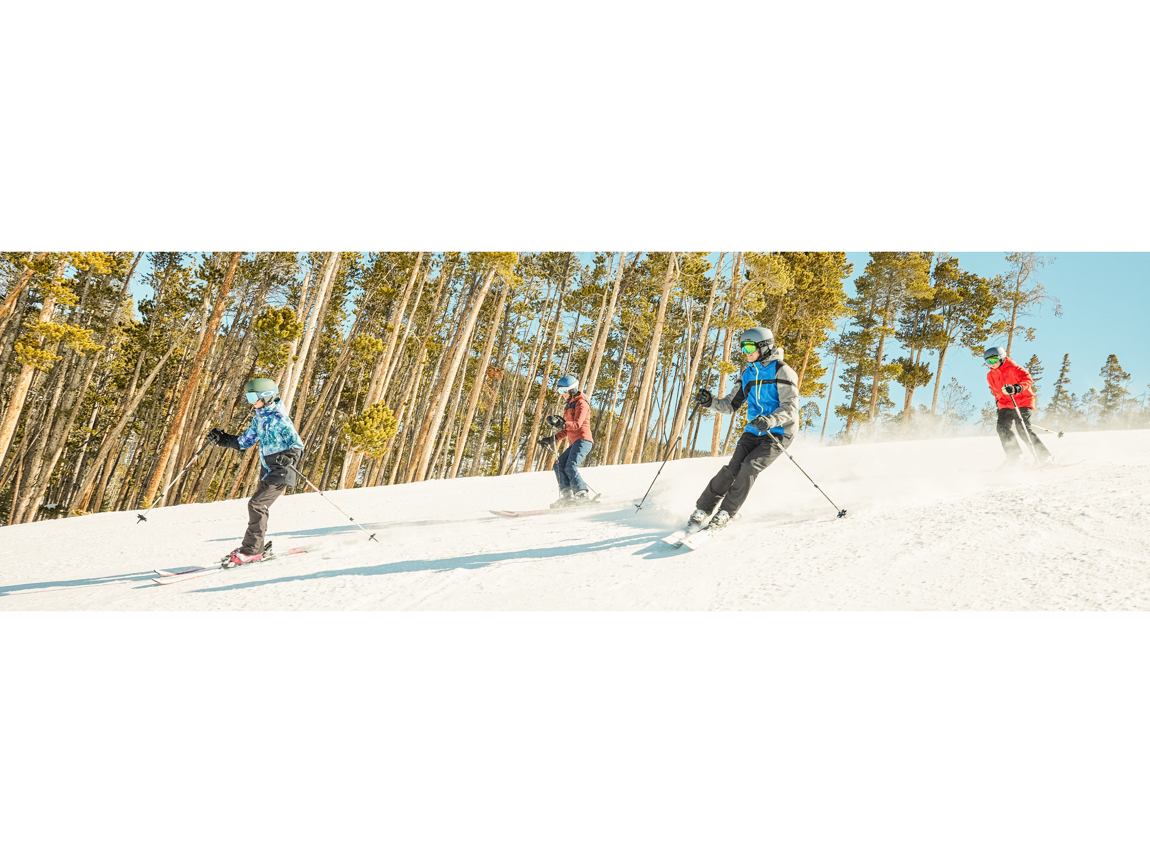 Family skiing groomer at Keystone Resort