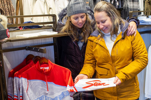 Female couple shopping at True North
