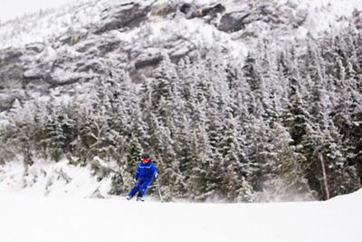 Boy Skiing Down Slope At Stowe