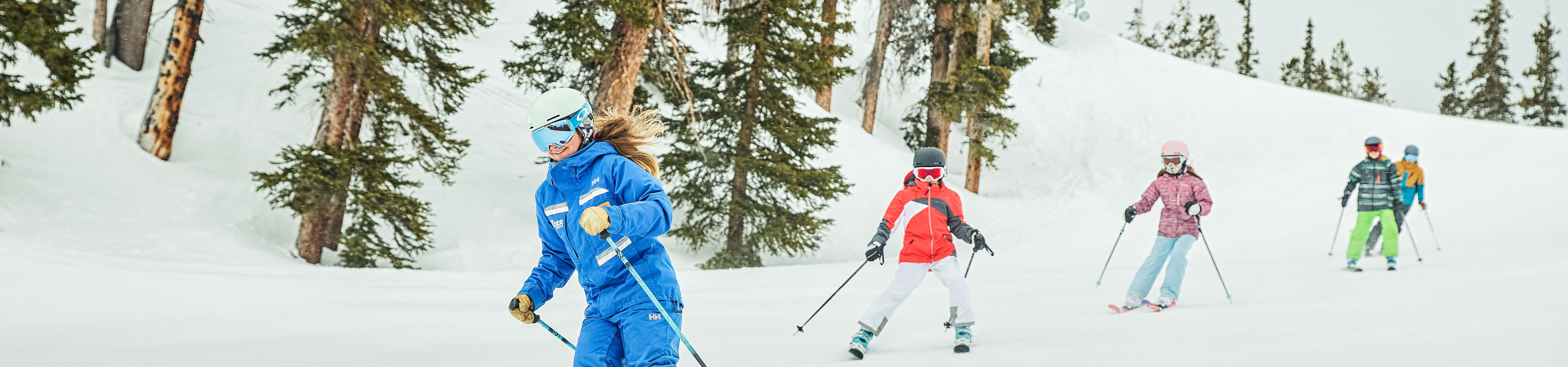 Child ski lesson with instructor at Keystone Resort