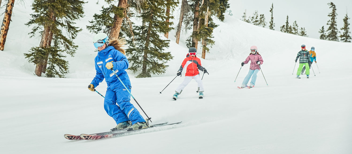 Child ski lesson with instructor at Keystone Resort
