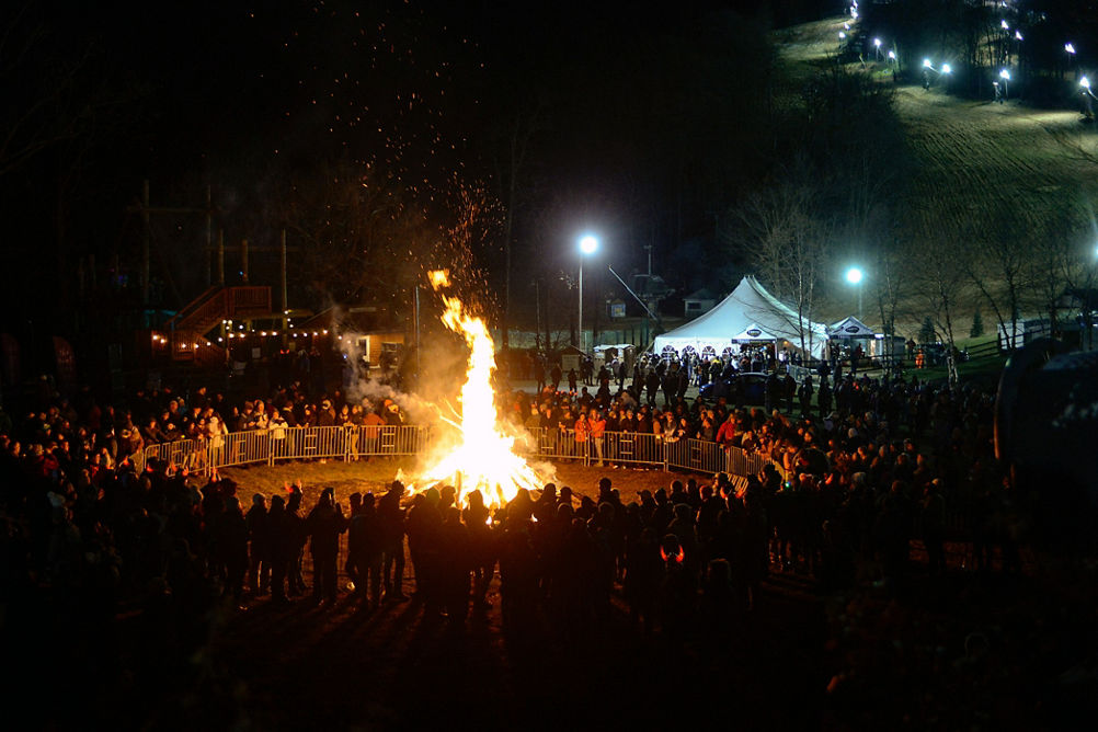 Bonfire Burning at Ullr Fest Event at Roundtop