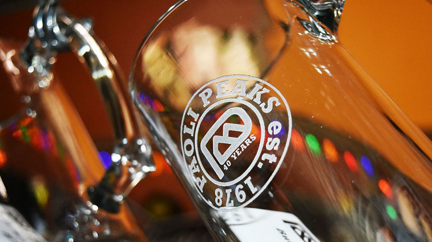 Empty Paoli Peaks Beer Mug for Mug Club