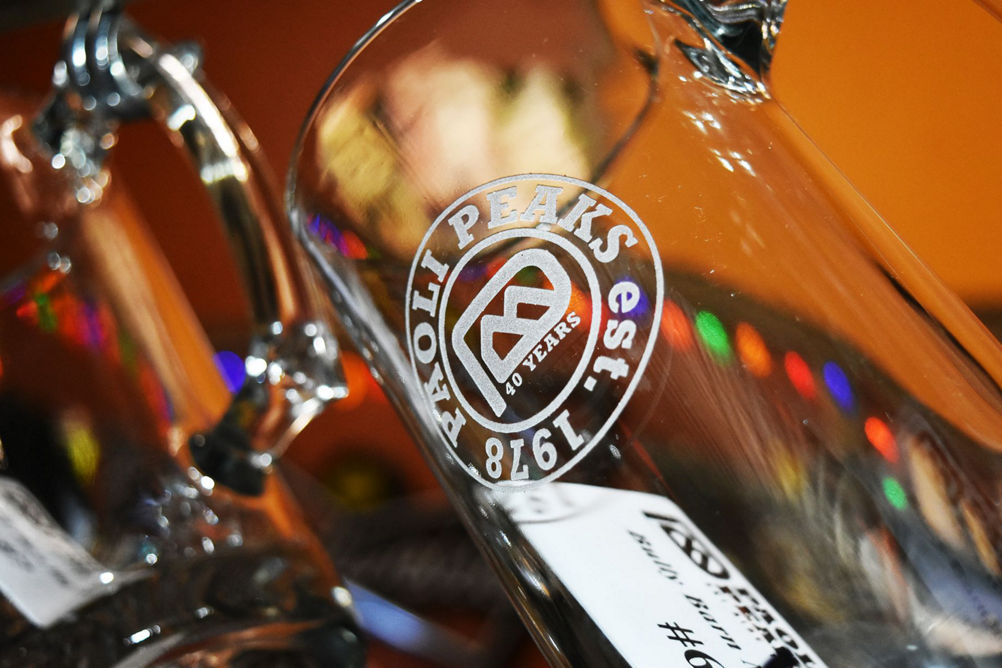 Empty Paoli Peaks Beer Mug for Mug Club