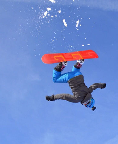 Snowboarder Does Flip at Snow Creek