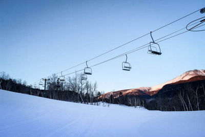 Alpen Glow Behind Chairlift at Wildcat Mountain
