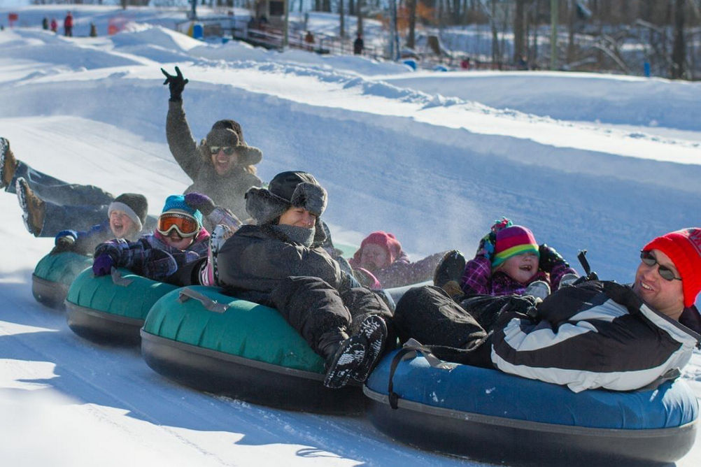 Family Tubes at Polar Plunge Tubing Park at Hidden Valley