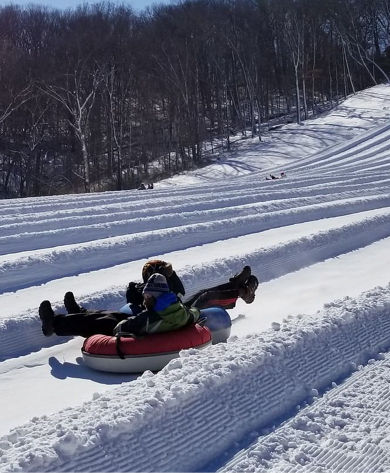 Family Tubes at Polar Plunge Tubing Park at Hidden Valley