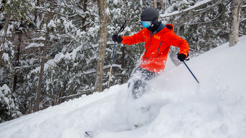 Powder skiing at Hunter Mountain