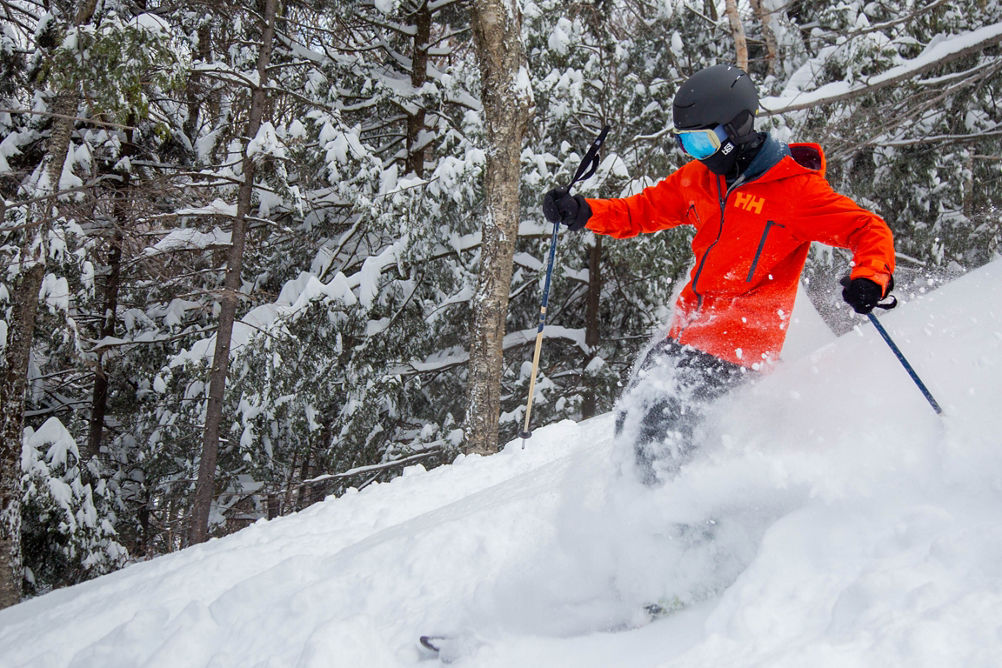 Powder skiing at Hunter Mountain