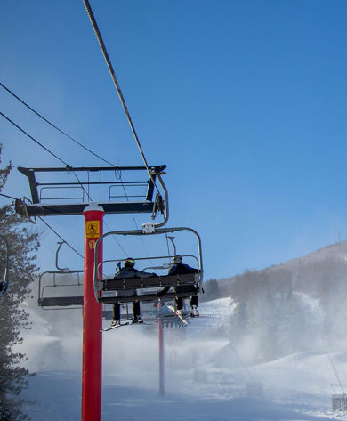 Bluebird day from B Lift at Hunter Mountain