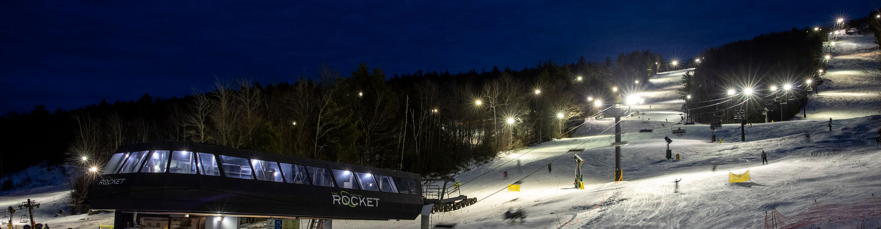 A view of Crotched Mountain at night