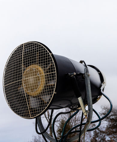 Snowmaking machinery at Crotched