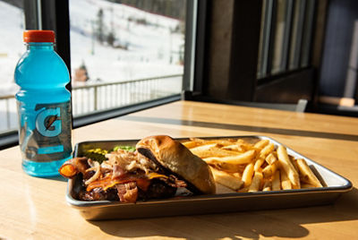 Burger and Fries at Afton Alps, MN